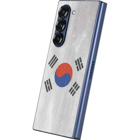 South Korean Flag Distressed Galaxy Z Fold6 Skin